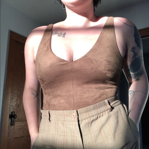 BCBGMAXAZRIA suede Thong bodysuit - Picture 5 of 6